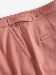 Pink Premium Ponte Barrel Leg Trousers With Wool - Image 6 of 7