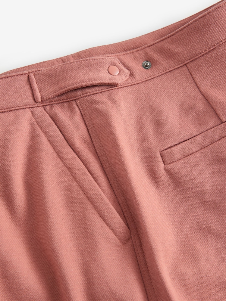 Pink Premium Ponte Barrel Leg Trousers With Wool - Image 6 of 7