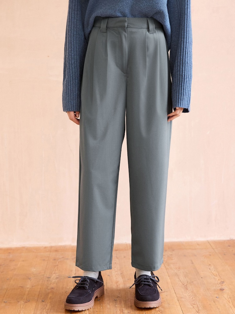 Blue Premium Wool Rich Tapered Trousers - Image 2 of 7