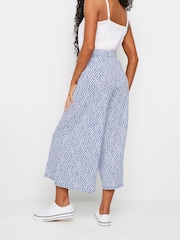 M&Co Blue Petite Printed Polazzo Trousers - Image 3 of 5