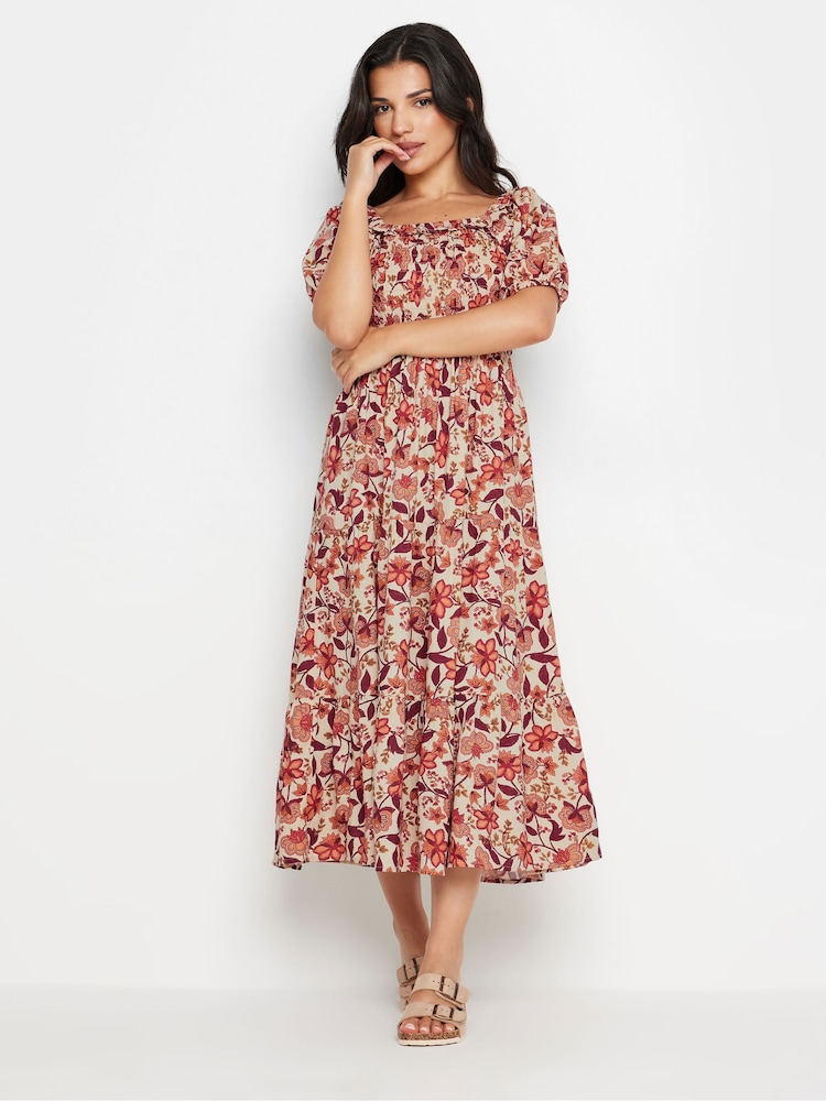 PixieGirl Petite Floral Print Tiered Midaxi Dress - Bild 1 von 5 PixieGirl Petite Floral Print Tiered Midaxi Dress - Bild 1 von 5