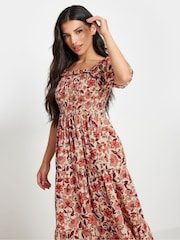 PixieGirl Petite Floral Print Tiered Midaxi Dress - Bild 2 von 5