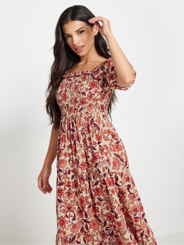 PixieGirl Petite Floral Print Tiered Midaxi Dress - Bild 2 von 5 PixieGirl Petite Floral Print Tiered Midaxi Dress - Bild 2 von 5