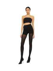 Wolford Black 66 Tummy Control Top Tights - Image 4 of 6