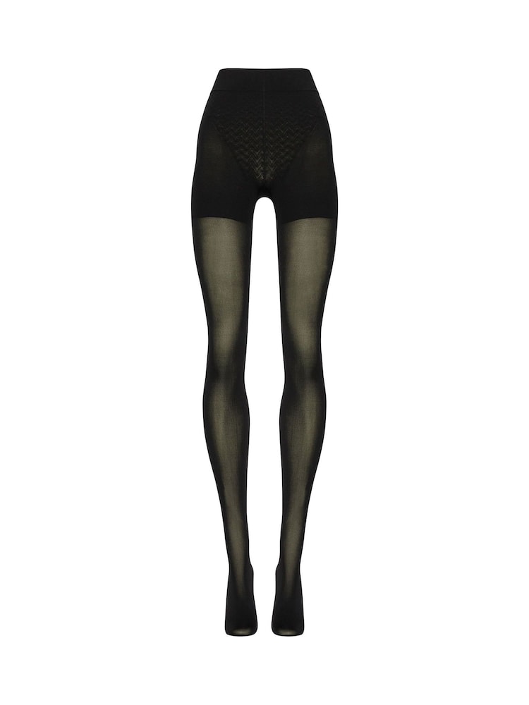 Wolford Black 66 Tummy Control Top Tights - Image 6 of 6