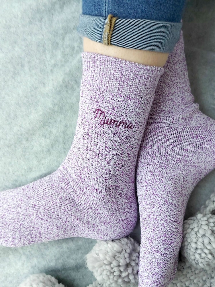 Solesmith Womens Purple Personalised Walking Socks - Image 1 of 3