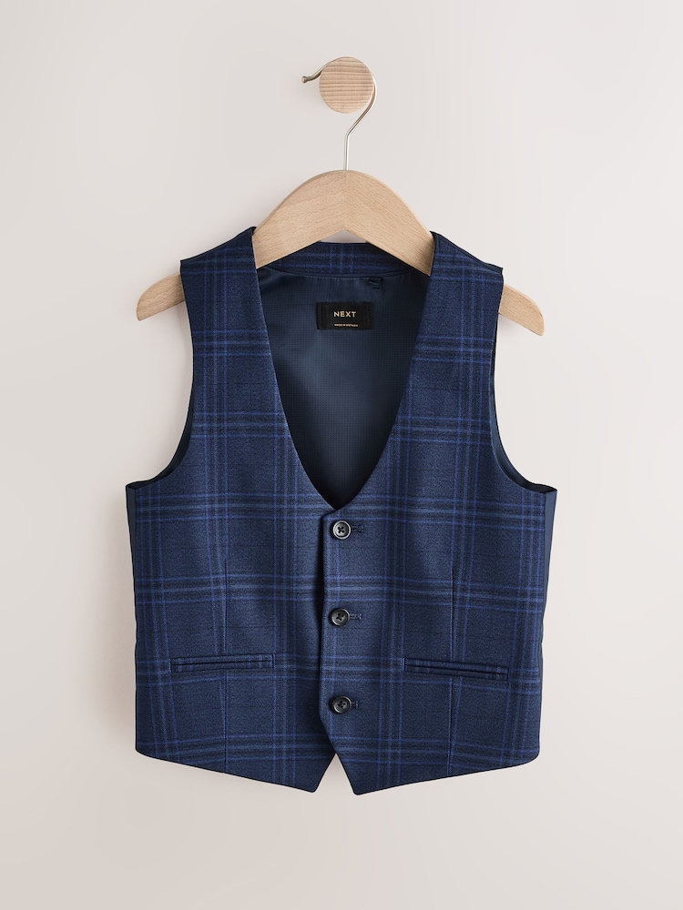 Denim Dark Blue Stand Alone Waistcoat (12mths-16yrs) - Image 1 of 5