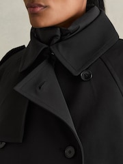 Reiss Black Emmie Hybrid Puffer Coat - Image 5 of 9