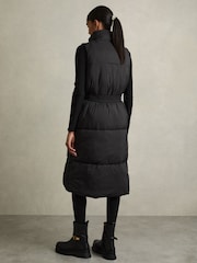 Reiss Black Emmie Hybrid Puffer Coat - Image 8 of 9