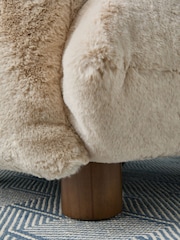 MADE.COM Taupe Brown Arctic Faux Fur Jude Accent Chair - Image 3 of 5