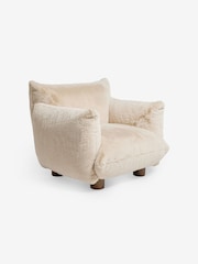 MADE.COM Taupe Brown Arctic Faux Fur Jude Accent Chair - Image 7 of 7
