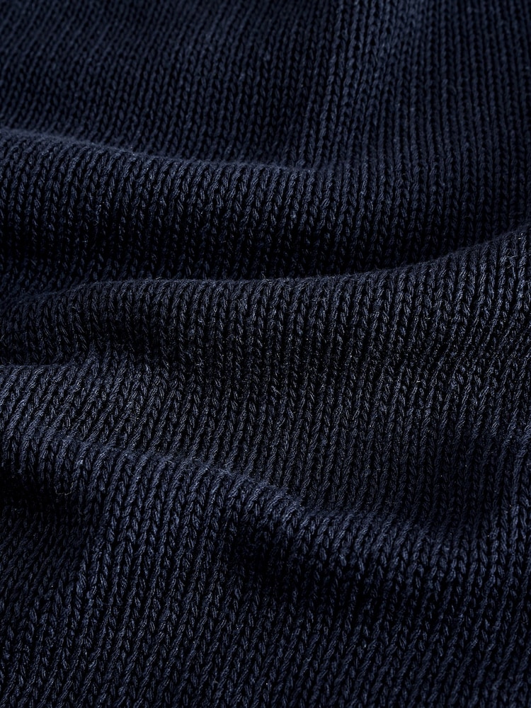 Navy Blue Deep V-Neck Button Up Knit Cardigan - Image 3 of 3