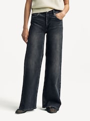 Paige Sasha Wide Leg Black Jeans - Image 1 of 6