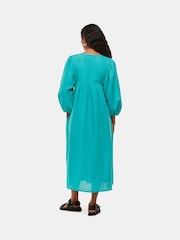 Whistles Blue Petite Gloria Linen Blend Dress - Image 2 of 5