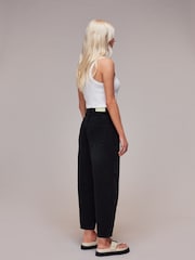 Whistles Black Petite Authentic Barrel Leg 100% Cotton Jeans - Image 2 of 5