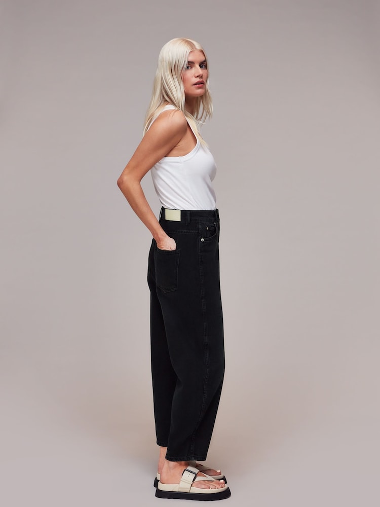 Whistles Petite Authentic Barrel Leg 100% Cotton Jeans - Image 3 of 5
