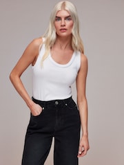 Whistles Black Petite Authentic Barrel Leg 100% Cotton Jeans - Image 4 of 5