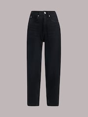 Whistles Black Petite Authentic Barrel Leg 100% Cotton Jeans - Image 5 of 5