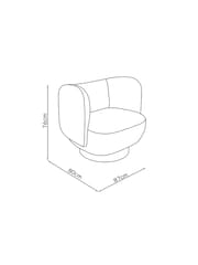 MADE.COM Off White Pax Boucle Novara Swivel Accent Chair - Image 6 of 6