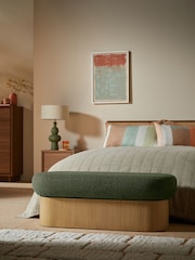 MADE.COM Forest Green Pax Boucle Novara Storage Ottoman Bench - Image 1 of 6