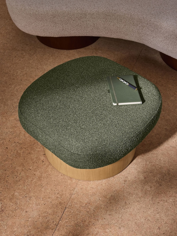 MADE.COM Forest Green Pax Boucle Novara Storage Footstool - Image 2 of 6