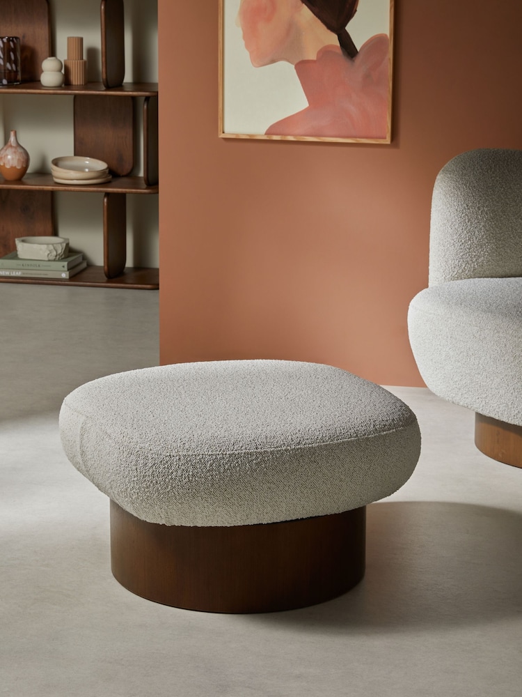 MADE.COM Off White Pax Boucle Novara Storage Footstool - Image 1 of 6