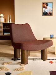 MADE.COM Rust Orange Pax Boucle Wray Accent Chair - Image 1 of 6
