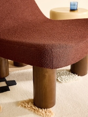 MADE.COM Rust Orange Pax Boucle Wray Accent Chair - Image 2 of 6