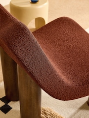 MADE.COM Rust Orange Pax Boucle Wray Accent Chair - Image 3 of 6