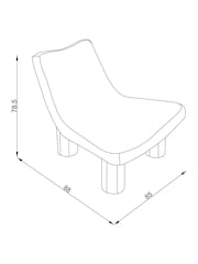 MADE.COM Rust Orange Pax Boucle Wray Accent Chair - Image 4 of 6