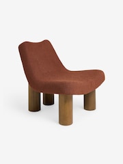 MADE.COM Rust Orange Pax Boucle Wray Accent Chair - Image 5 of 6