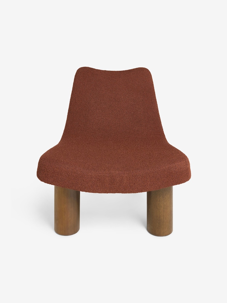 MADE.COM Rust Orange Pax Boucle Wray Accent Chair - Image 6 of 6