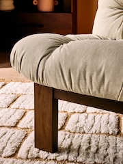 MADE.COM Natural Linen Cotton Linen Blend Fran Accent Chair - Image 3 of 5