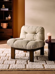 MADE.COM Natural Linen Cotton Linen Blend Fran Accent Chair - Image 1 of 1