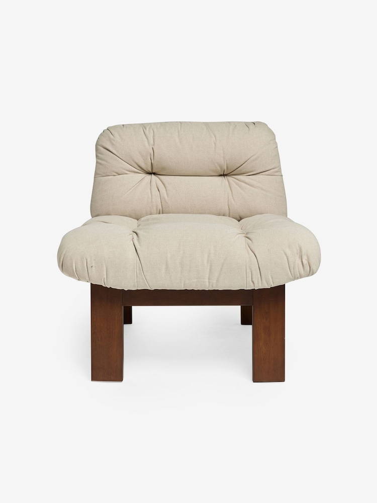 MADE.COM Natural Linen Cotton Linen Blend Fran Accent Chair - Image 5 of 5