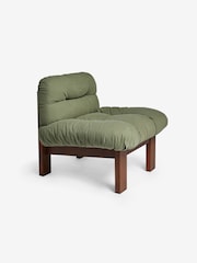 MADE.COM Olive Green Cotton Linen Blend Fran Accent Chair - Image 1 of 3