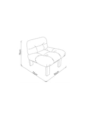 MADE.COM Olive Green Cotton Linen Blend Fran Accent Chair - Image 3 of 3