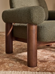 MADE.COM Forest Green Pax Boucle Maxton Chair - Image 5 of 7