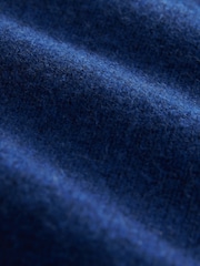 Blue Crew Neck Regular Fit Signature 100% Merino Wool Midweight Jumper - Image 8 of 8