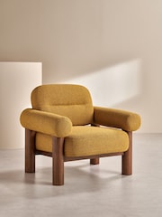 MADE.COM Ochre Yellow Pax Boucle Maxton Chair - Image 2 of 7