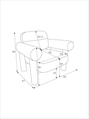 MADE.COM Ochre Yellow Pax Boucle Maxton Chair - Image 4 of 7