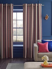 Multi Stripe Eyelet Lined Curtains - Image 2 of 5