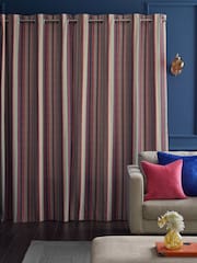 Multi Stripe Eyelet Lined Curtains - Image 3 of 5