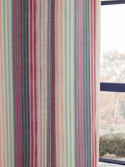 Multi Stripe Eyelet Lined Curtains - Image 4 of 5