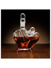 MenKind Clear InGenious Middle Finger Decanter - Image 1 of 4