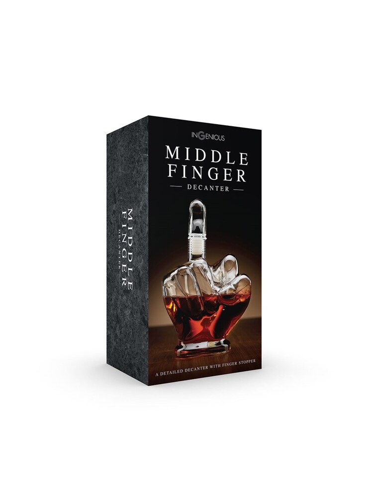 MenKind Clear InGenious Middle Finger Decanter - Image 4 of 4