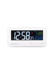 Acctim Clocks White Rialto RC Multi Colour LED Alarm Clock - Image 1 of 6