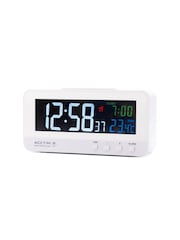 Acctim Clocks White Rialto RC Multi Colour LED Alarm Clock - Image 2 of 6