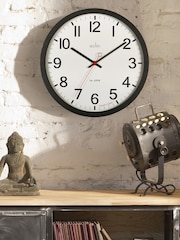 Acctim Clocks Black Kempston 35cm Metal Wall Clock - Image 1 of 3