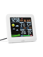 Acctim Clocks White Wyndham Colour Weatherstation Alarm Clock - Image 3 of 5